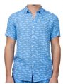 Shirt, Men’s Button Down Fish Print Endless Summer 2021 Blue