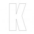 Letter, K Vinyl Adhesive 3″ White