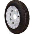 Wheel Rim 12″ Spoke White/Stripe Bolt Pattern 5 on 4 1/2″