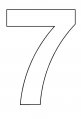 Number, 7 Vinyl Adhesive 3″ White