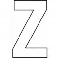 Letter, Z Vinyl Adhesive 3″ White