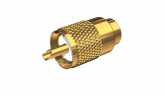 Connector, Gold-Plated with Adapter:UG175 for RG-58