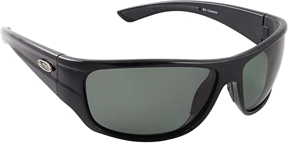 Sunglasses, Bill Collector Black Frame/Grey Lens - Budget Marine