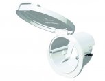 Housing, for Water Inlet/Outlet Round White