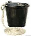Bucket, Rubber Galvanize Loop&Rope:Spliced 8Lt