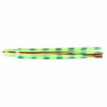 Lure Skirt, 5/8X8 Lumo Gm with Black Bars with Red Ve