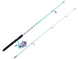 Rod/Reel, Surf Spin 7′ Pink/Green Premounted 2Pc