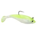 Lure, Got-Cha Rigged Shad Chartreuse/Pearl 3″ 5Pk
