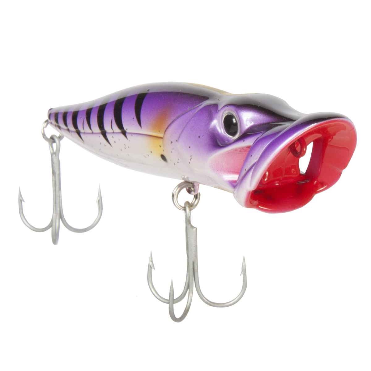 Lure, Topwater Popper Purple Mackerel 4.25" 3/4oz Budget Marine