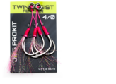 Hook, Twin Assist Feather Pink 4/0 2Pk