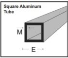 Tube, Square Aluminum 4 x 1/8 x 24′ 2″