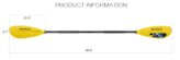 Paddle, for Kayak Asymmetrical Aluminium Shaft Yellow 220cm 2 Piece