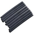 HeatShrink, Adhesive 3/16″ Length:6″ Black 10 Pack