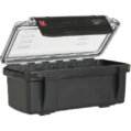 Ultrabox, 307 Waterproof Clear Lid with Nylon Pouch 3 X 7 Black