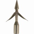 Spear Head, Mini Stainless Steel 2-Flopper Cone Point