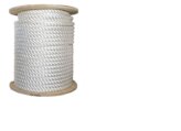 Twisted Rope, Nylon 1″ White Approximate Breaking Load:22600Lb per Foot