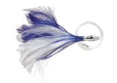 Lure, Flash Feather Rigged Trolling 4″ Blue/White
