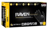 Gloves, Nitrile Raven Large Black 100 Pack
