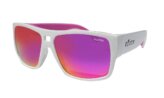 Sunglasses, Irie Floating Polarized Frame: Glossy White Lens: Pink Mirror