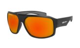 Sunglasses, Mega Floating Polarized Frame: Matte Black Lens: Orange Mirror