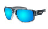 Sunglasses, Mega Floating Polarized Frame: Crystal Smoke Lens: Ice Blue Mirror