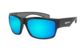 Sunglasses, Tiger Floating Polarized Frame: Matte Black Lens: Ice Blue Mirror