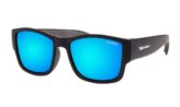 Sunglasses, Gomer Floating Polarized Frame: Matte Black Lens: Ice Blue