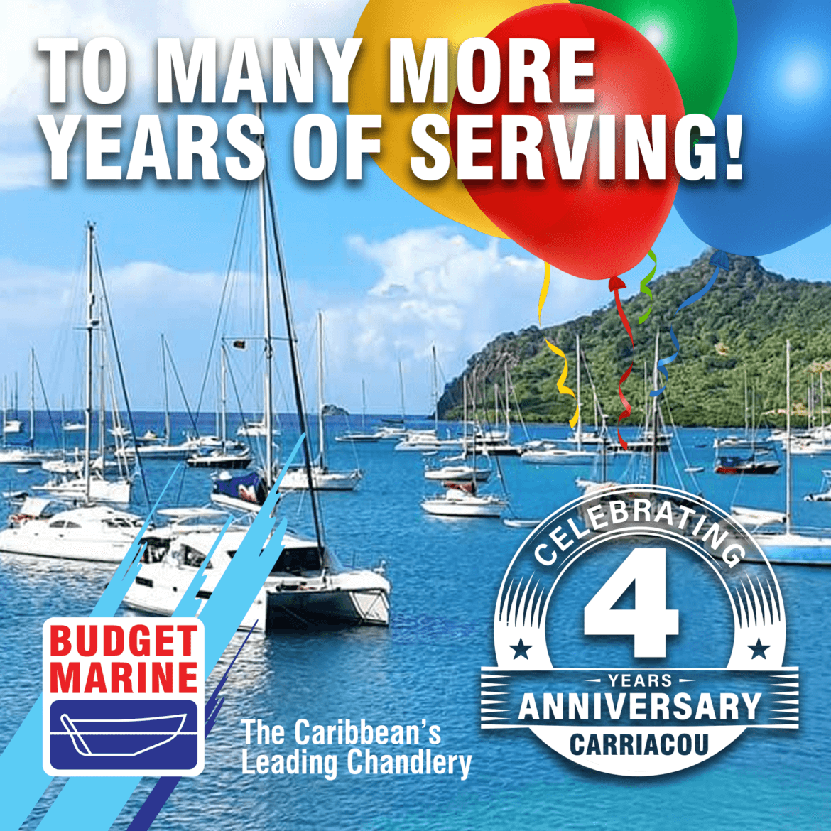 BUDGET MARINE CELEBRATES 4 YEARS IN CARRIACOU 1