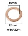 Washer, Copper M16 22 x 1mm 5Pcs