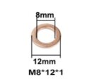 Washer, Copper M8 12 x 1mm 5Pcs