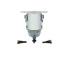 Filter/Water Separator, Fuel 10µ Disposable SNAPP 26GpH with Stainless Steel Mount White