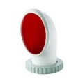 Cowl, White PVC Red Flow Ø75mm with Screw-Ring