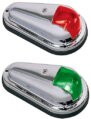 Navigation Light, Side Stainless Steel Red/Green Top-Mount 12V Pair