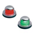 Navigation Light, Pair Red Green Side 2-3/8 Horizontal Mount Stainless Steel 12V