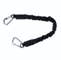 Bungee Snubber, 12″ Black Elastic Core with 2 Snap Hooks 2 Pack