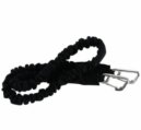 Bungee Snubber, 18″ Black Elastic Core with 2 Snap Hooks 2 Pack