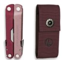 Leatherman Tool, Rebar Heathered Cranberry Stainless Steel 17 Tools with Nylon Sheath