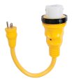 Adapter, Pigtail 15A 125V Male to 50A 125/250V Female