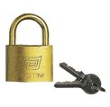 Padlock, Brass 45mm Wide Std Shank H: 24mm & ø:6mm