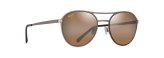Sunglasses, Half Moon Frame: Satin Sepia Lens: HCL Bronze