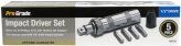 Impact Driver Set, 1/2″ with Holder 5PC