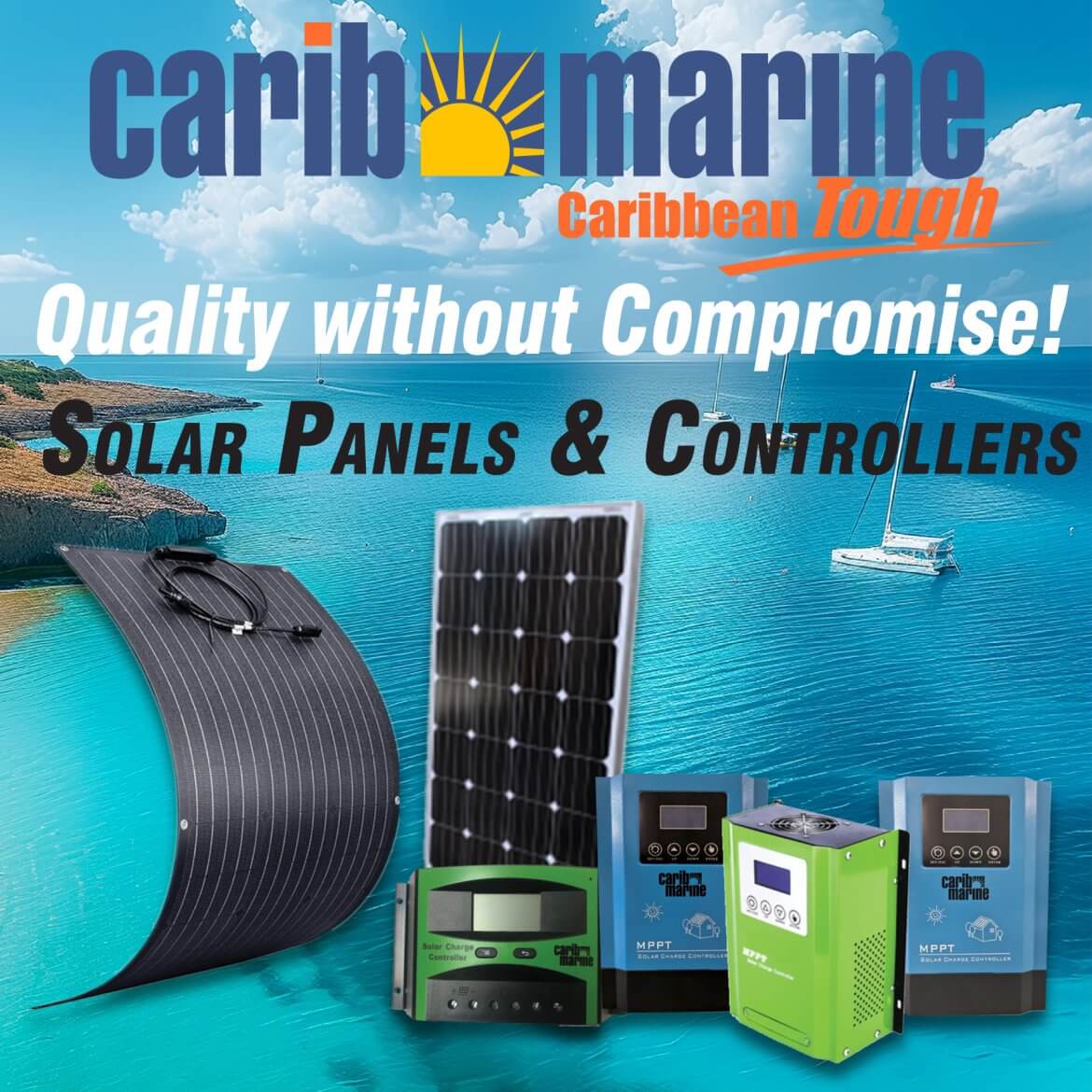 Power Your Boat with the Sun ☀
Marine solar panels are a great way to keep your batteries charged and 12V systems running—without shore power. From compact trickle chargers to larger rigid or flexible panels, we offer options for every setup. Easy to install and perfect for cruising or off-grid moorings.