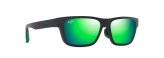 Sunglasses, Keola Frame: Matte Black Lens: MAUIGreen