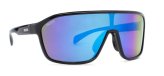 Sunglasses, Raptor Frame: Shiny Black Lens: Blue Mirror