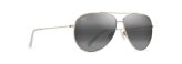Sunglasses, Hau‘oli XL Frame: Shiny Light Gold Lens: Neutral Grey