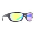 Sunglasses, Boca Frame: Shiny Black Lens: Green Mirror