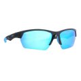 Sunglasses, Balos Frame: Matte Black Lens: Blue Mirror