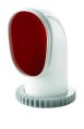 Cowl, White PVC Red Flow-Surf:78.6sqcm with Revolving-Ring