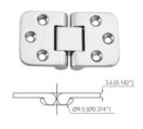 Hinge, Gapless Flush 42 x 70.5mm Stainless 316 Steel Barrel Down 6Hole