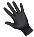 Gloves, Nitrile Large 6 MIL Black Textured Powder Free 100 Box